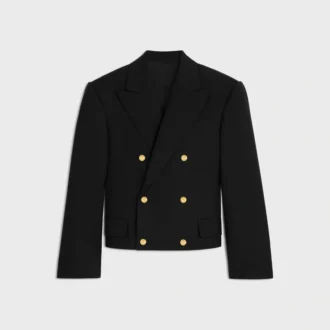 Colonne-blazer van wollen gabardine