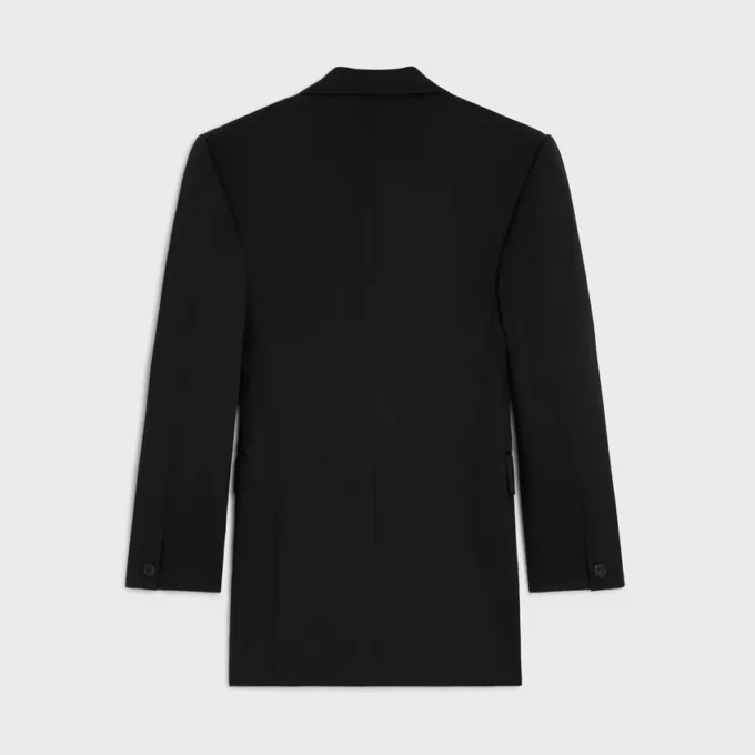 Colonne-jasje van diagonaal geweven wol Colonne-jasje van diagonaal geweven wol