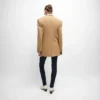 Colonne-jasje van diagonaal geweven wol