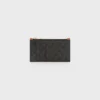 Compacte kaarthouder met ritssluiting van Triomphe Canvas en lamsleer