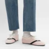 De platte sneaker in grosgrain, fluweel, suède geitenleer en lamsleer