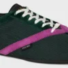De platte sneaker in grosgrain, fluweel, suède kalfsleer en lamsleer