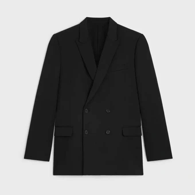 Dean-jasje van wollen gabardine
