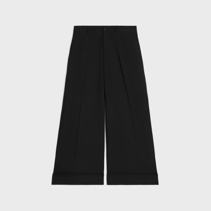 Docks-broek van wollen gabardine