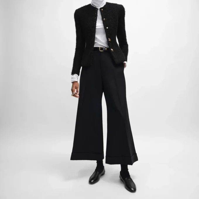 Docks-broek van wollen gabardine