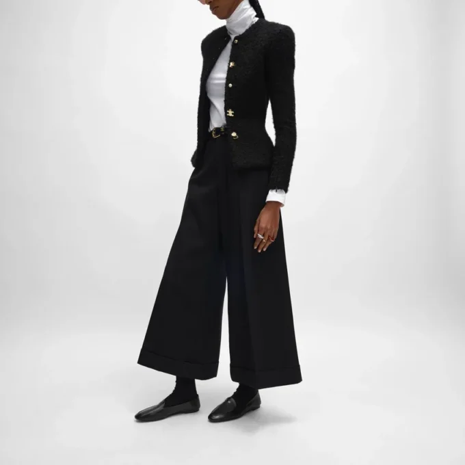 Docks-broek van wollen gabardine