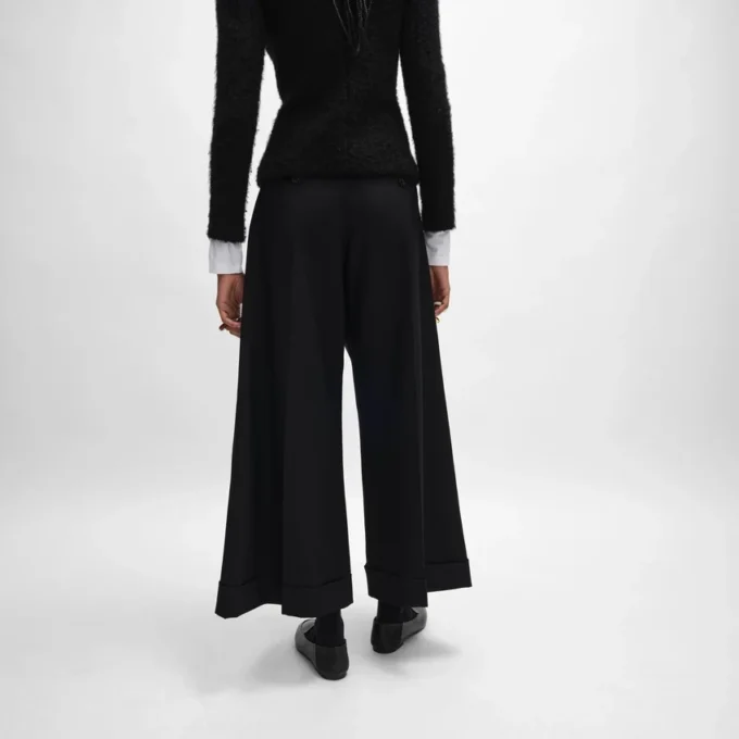 Docks-broek van wollen gabardine