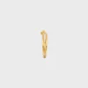 Dubbele manchet met knoop in messing met gouden afwerking