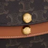 Duo-portemonnee met riem van Triomphe Canvas en kalfsleer