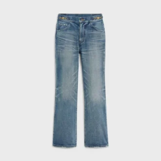 Dylan flared jeans met logo in katoenen denim