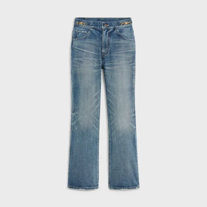 Dylan flared jeans met logo in katoenen denim