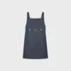Empire-minijurk van Raw Wash-denim