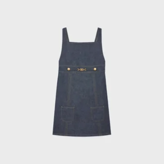 Empire-minijurk van Raw Wash-denim