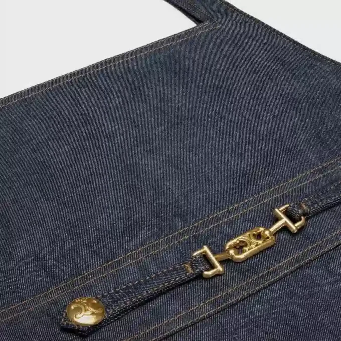 Empire-minijurk van Raw Wash-denim