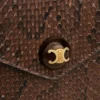 Envelopportemonnee aan ketting van pythonleer