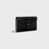 Envelopportemonnee met ketting in lizard