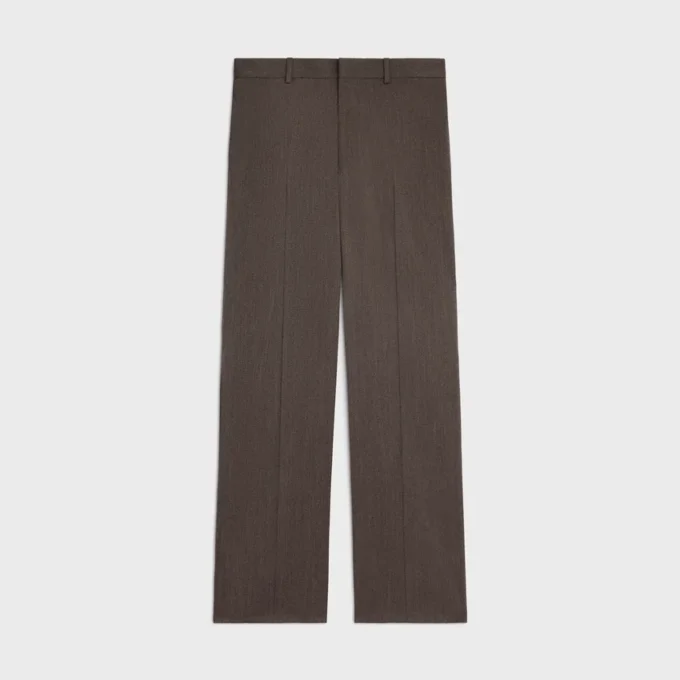 Ethan-broek van wollen gabardine