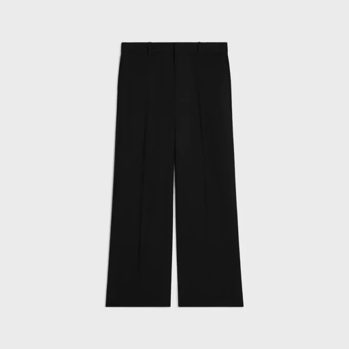 Ethan-broek van wollen gabardine