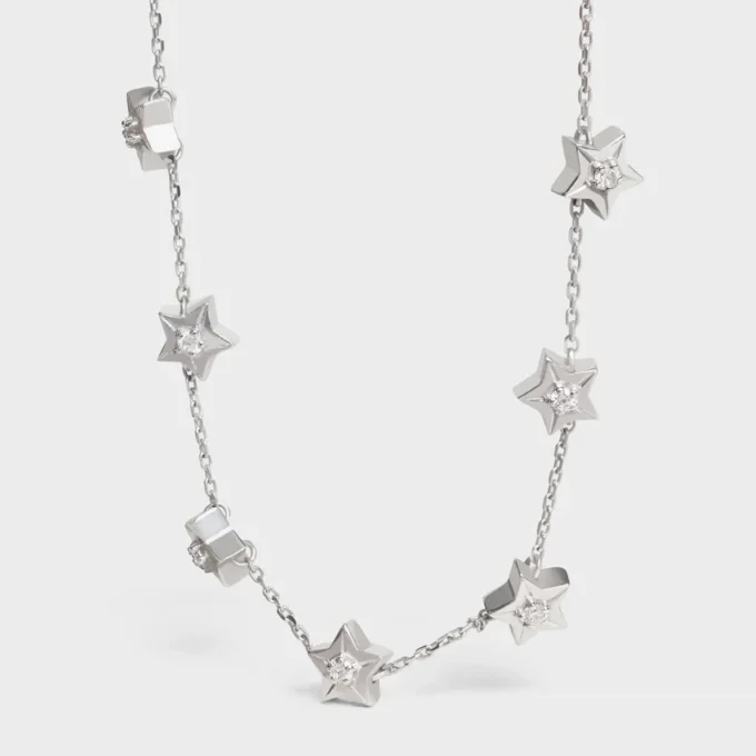 Etoile CELINE Multi Stars-ketting in witgoud en diamanten Etoile CELINE Multi Stars-ketting in witgoud en diamanten