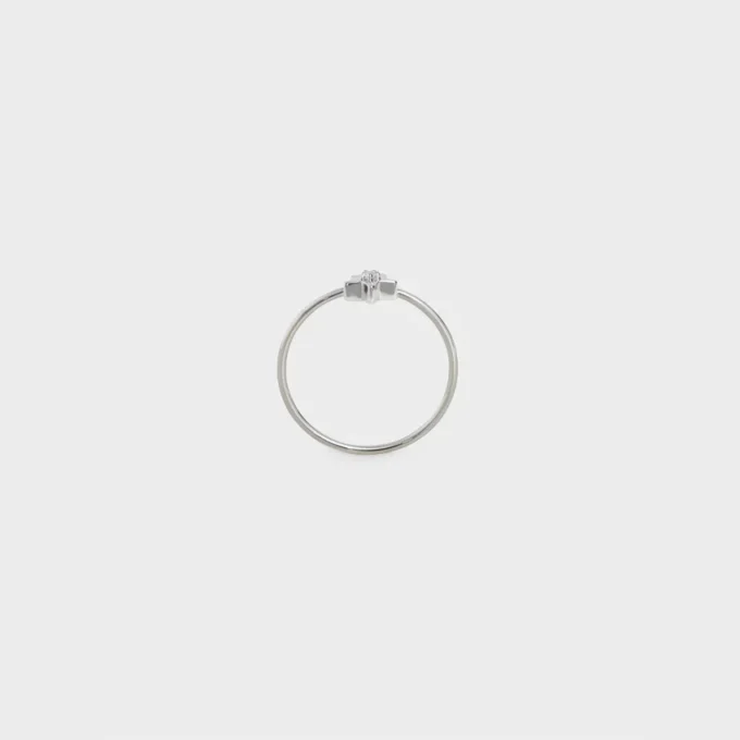 Etoile CELINE-ring in witgoud en diamant