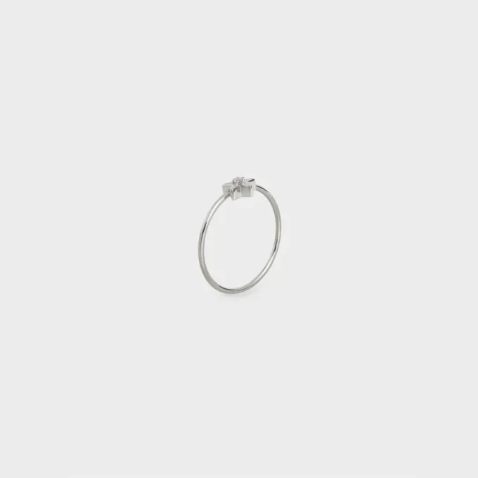 Etoile CELINE-ring in witgoud en diamant