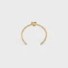Extra dunne Knot-armband van messing met gouden afwerking