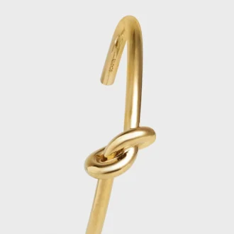 Extra dunne Knot-armband van messing met gouden afwerking
