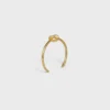 Extra dunne Knot-armband van messing met gouden afwerking