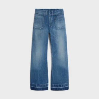 Flare-jeans 002 van lichtgewicht katoenen denim