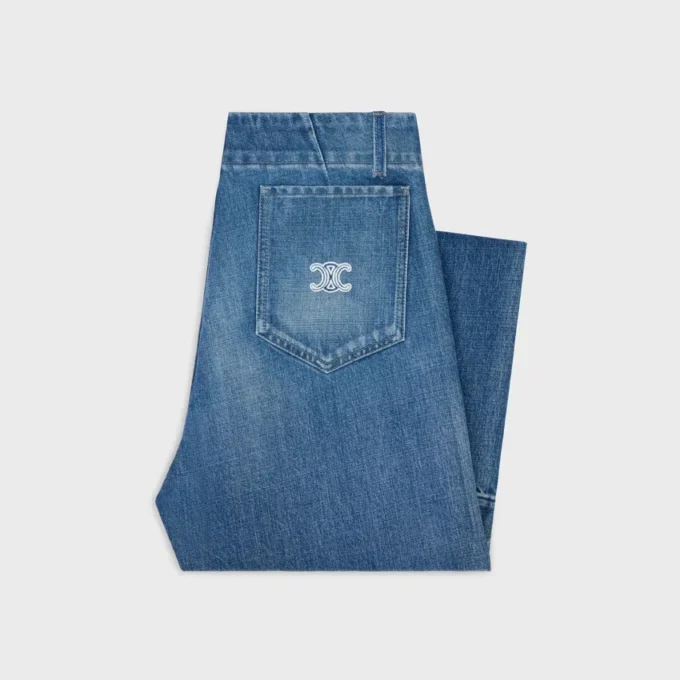 Flare-jeans 002 van lichtgewicht katoenen denim
