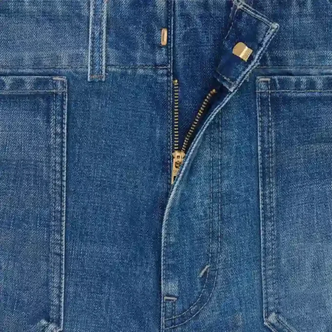 Flare-jeans 002 van lichtgewicht katoenen denim