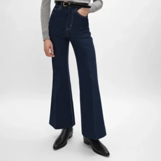Flare-jeans 003 van lichtgewicht indigo-denim