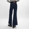 Flare-jeans 003 van lichtgewicht indigo-denim
