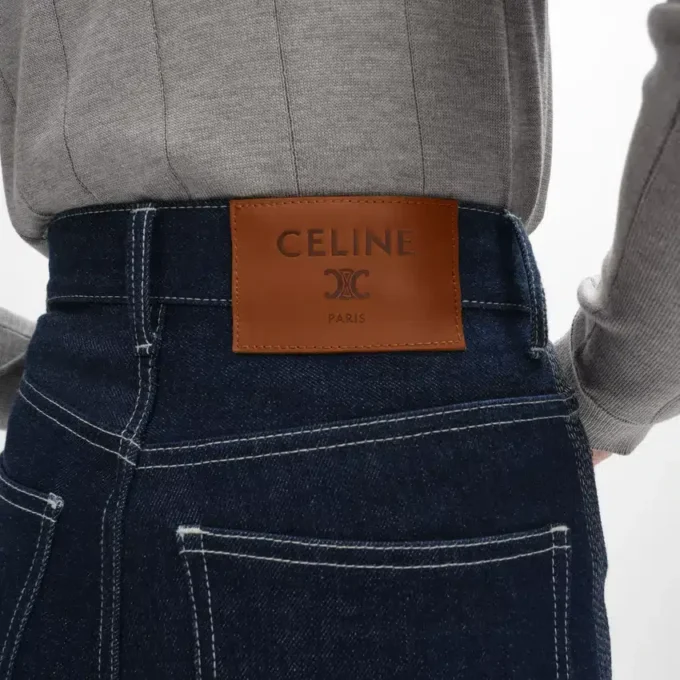 Flare-jeans 003 van lichtgewicht indigo-denim