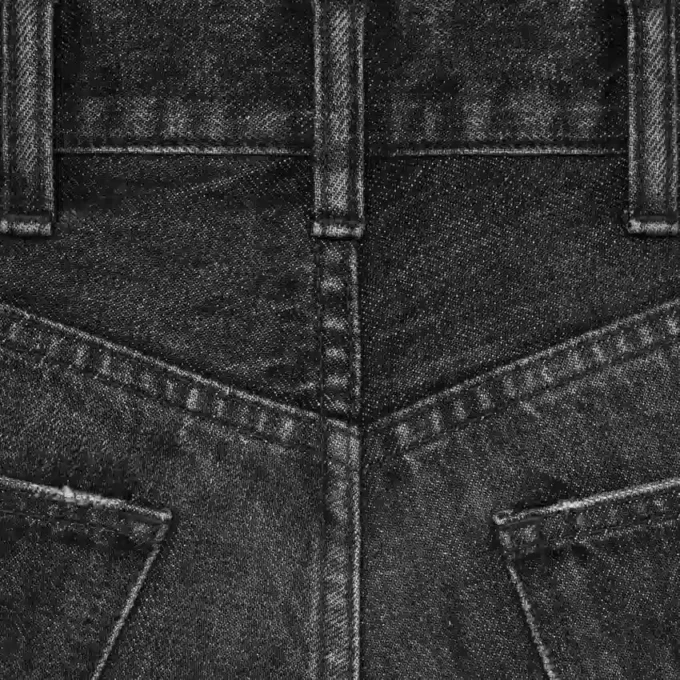 Flared surfjeans in Black Ice Rinse-denim