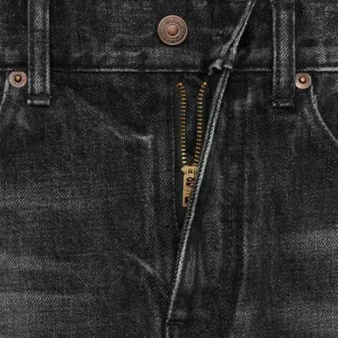 Flared surfjeans in Black Ice Rinse-denim
