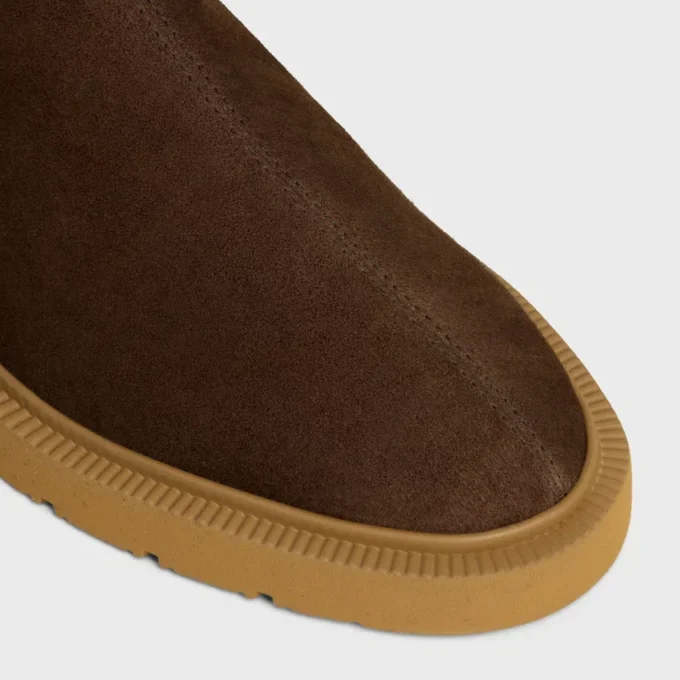 Flow – Laars met ritssluiting van stretch suède lamsleer