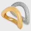 Formes Abstraites Set ringen van strass en messing met goud- en rhodiumafwerking