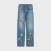 Geborduurde boyfriend-jeans 001 van katoenen denim