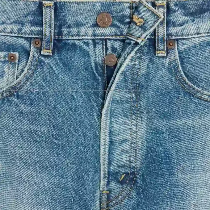 Geborduurde boyfriend-jeans 001 van katoenen denim