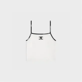 Geborduurde Triomphe-tanktop van katoenen jersey
