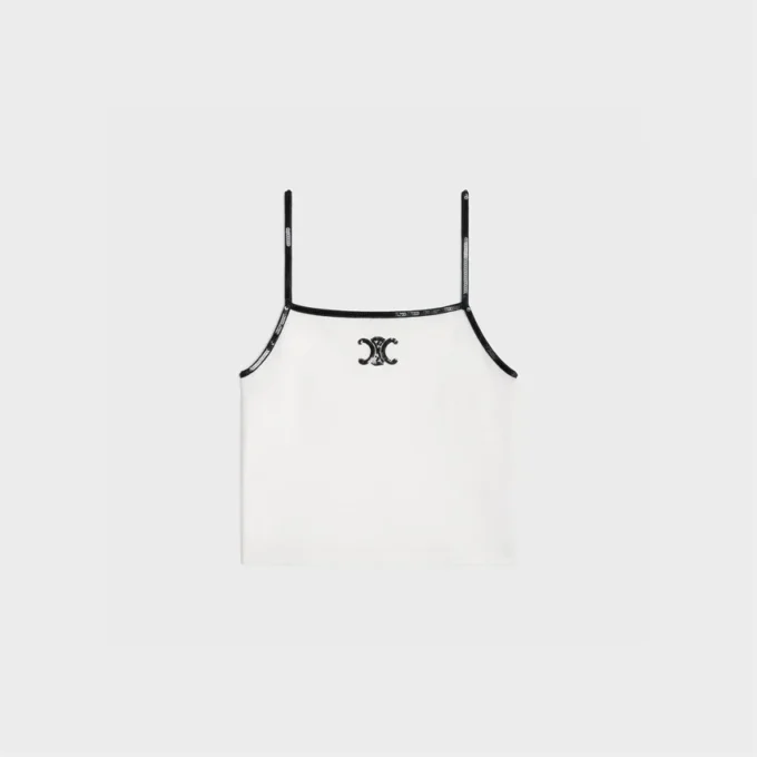 Geborduurde Triomphe-tanktop van katoenen jersey