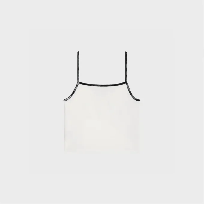 Geborduurde Triomphe-tanktop van katoenen jersey
