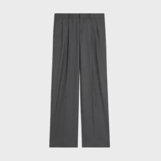 Geplooide broek van kasjmiercanvas