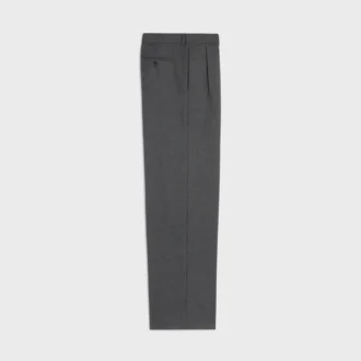 Geplooide broek van kasjmiercanvas