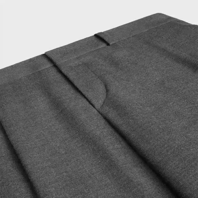Geplooide broek van kasjmiercanvas