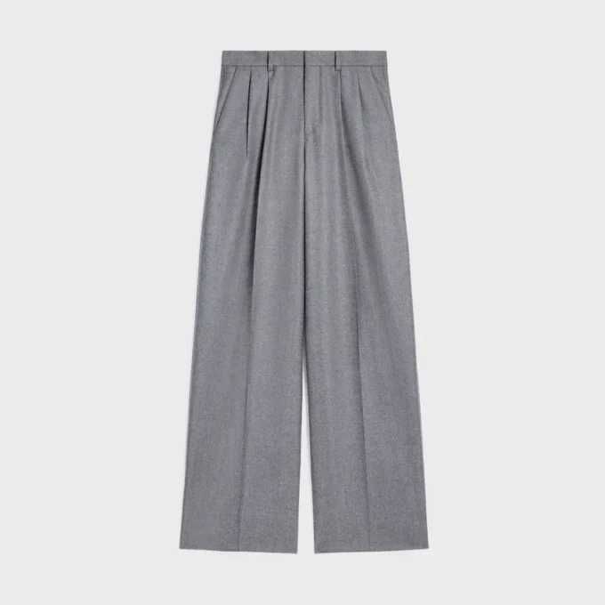 Geplooide broek van kasjmierflanel