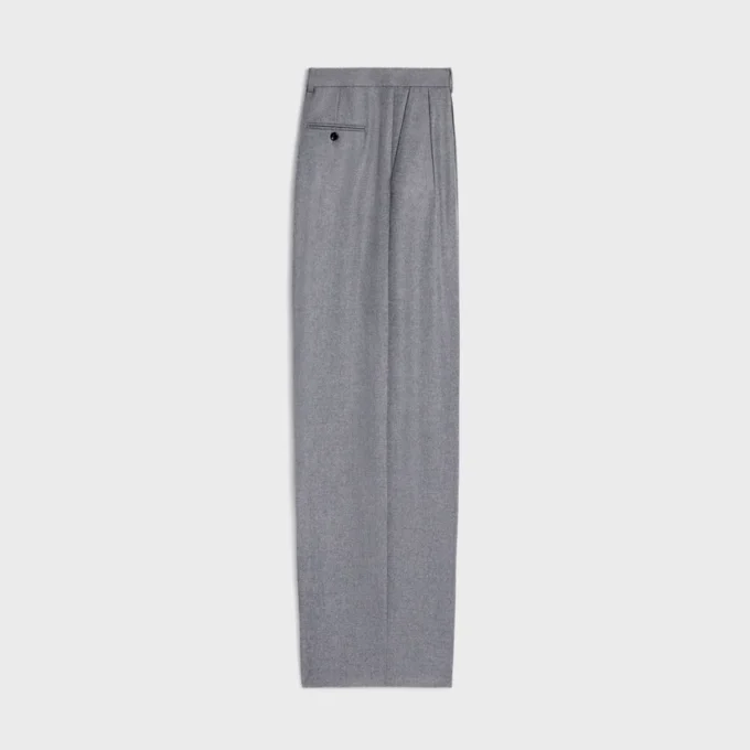 Geplooide broek van kasjmierflanel