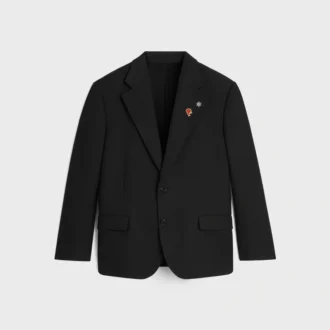 Getailleerd jasje van wollen gabardine