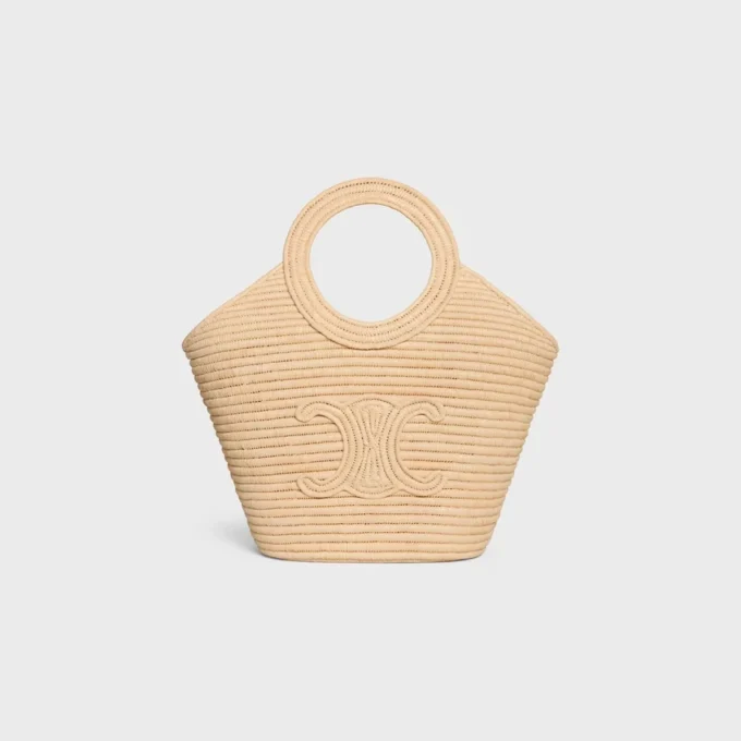 Gevlochten panier van raffia